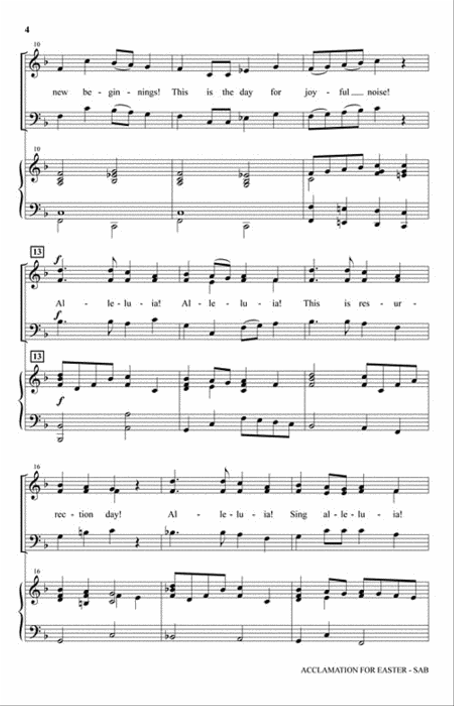 Acclamation for Easter 3-Part scores gallery preview page 3