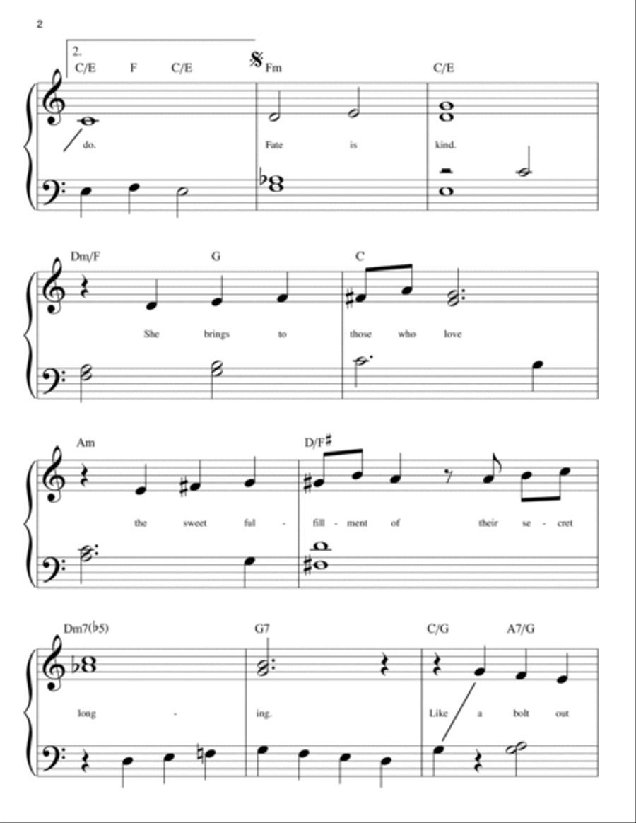 When You Wish Upon A Star (from Pinocchio) Easy Piano scores gallery preview page 2