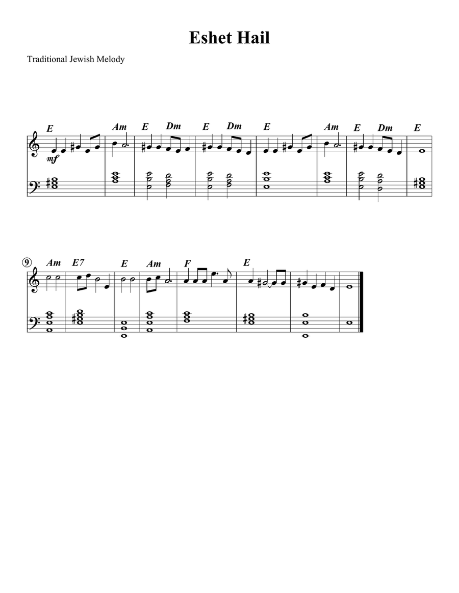 Eshet Chayil Chart Small Ensemble scores gallery preview page 1