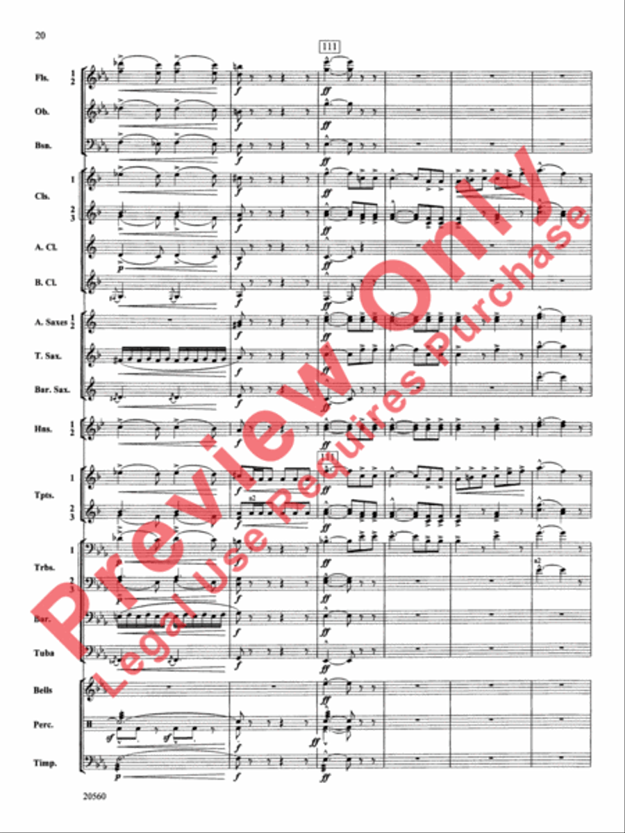 Marche Lorraine Concert Band scores gallery preview page 21