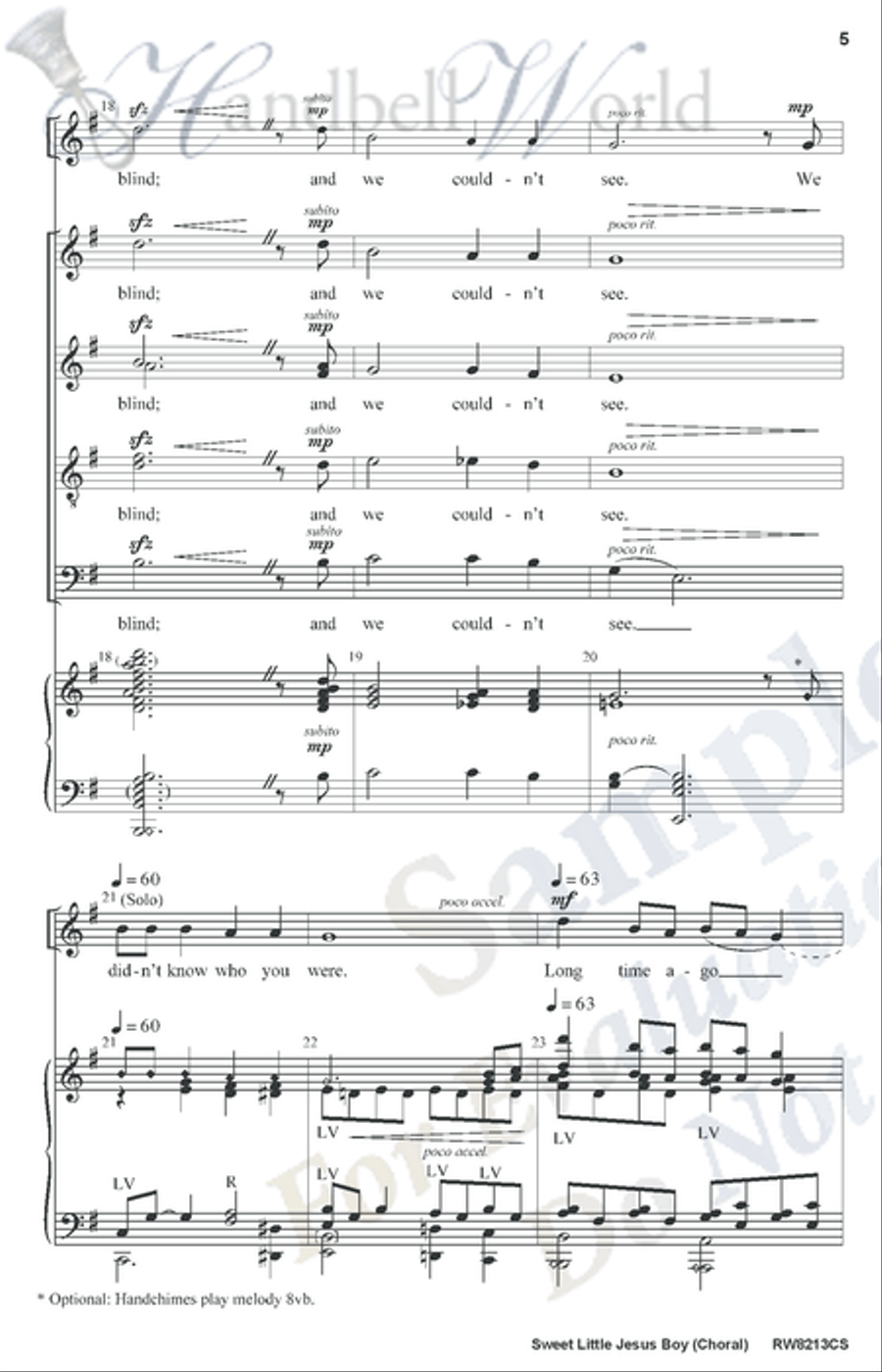 Sweet Little Jesus Boy Sweet Little Jesus Boy 5-Octaves scores gallery preview page 4