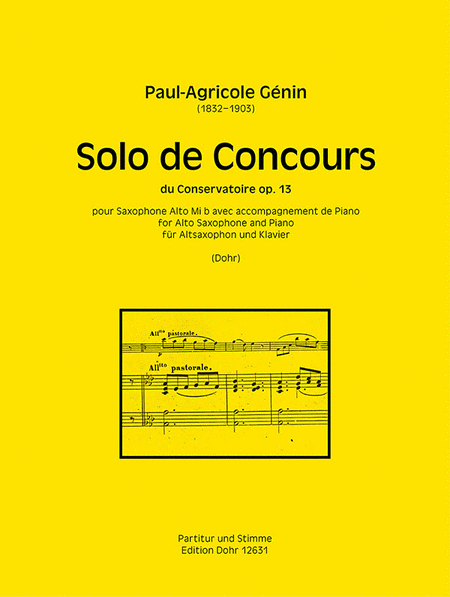 Solo de Concours du Conservatoire für Altsaxophon und Klavier op. 13