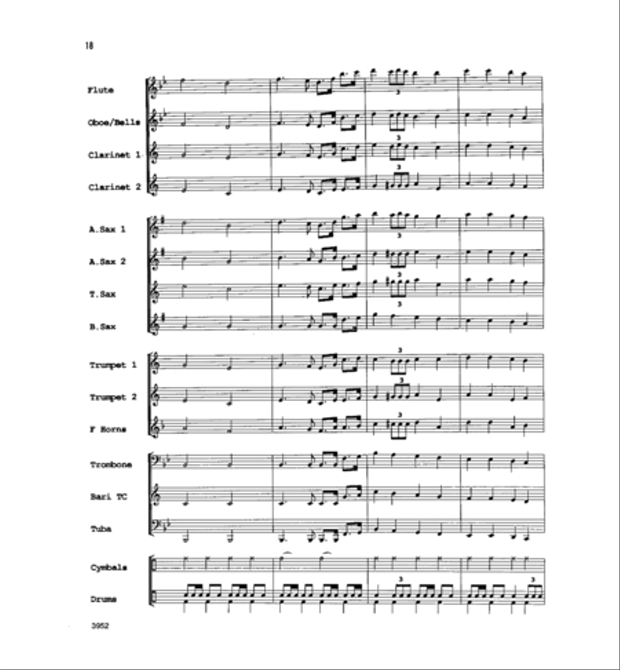 Battle Hymn of the Republic Concert Band scores gallery preview page 17