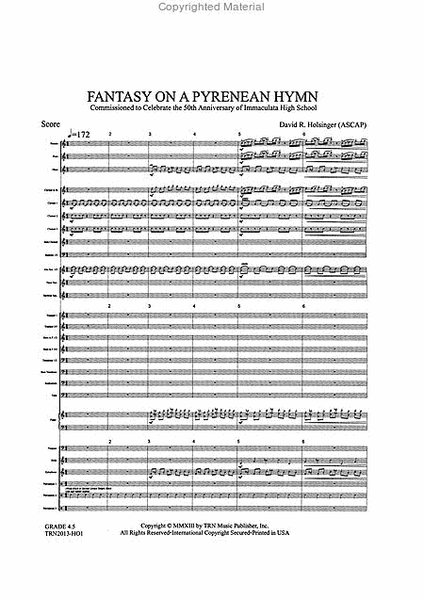 Fantasy on a Pyrenean Hymn (score)