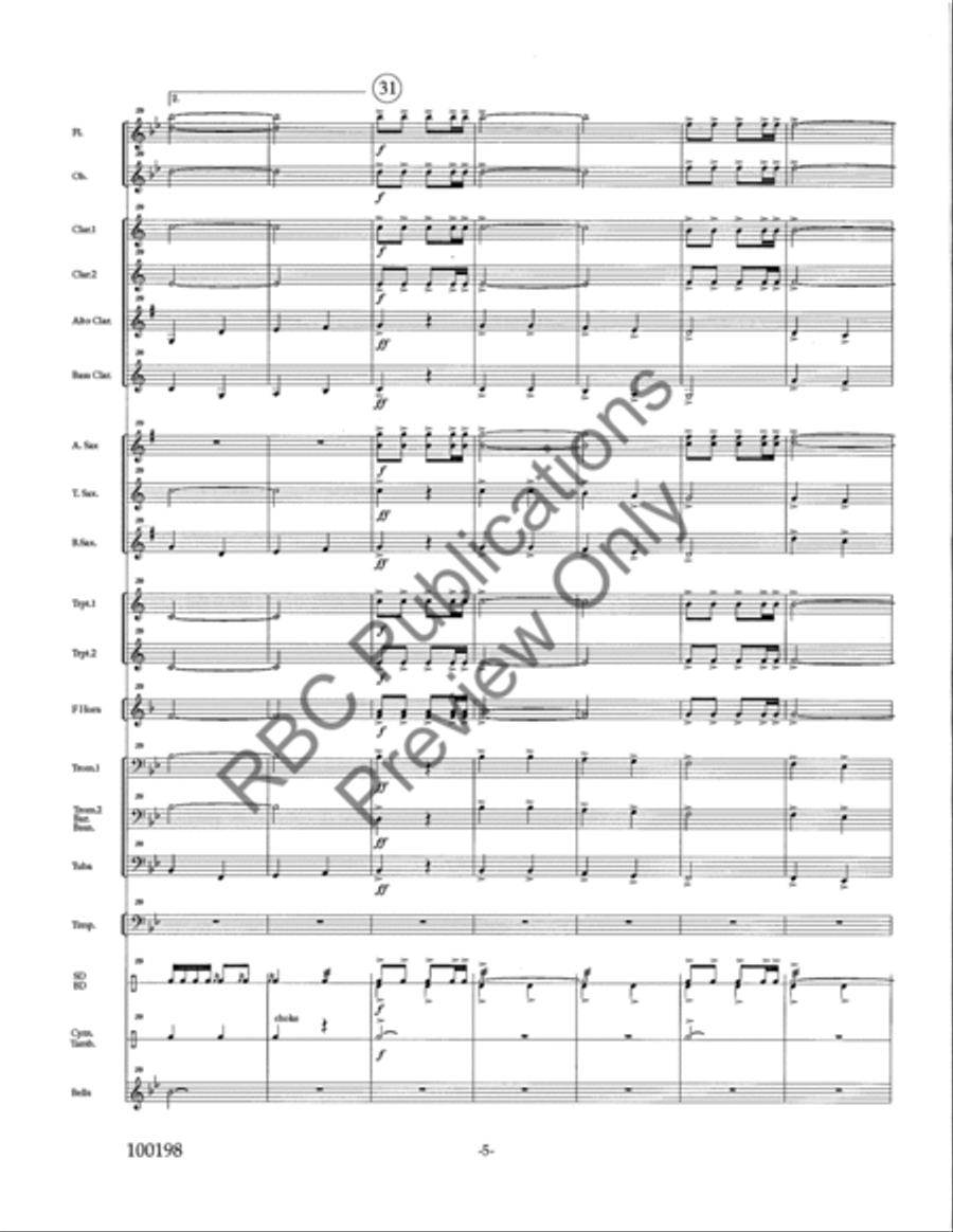 March Of The Silver Brigade Concert Band scores gallery preview page 8