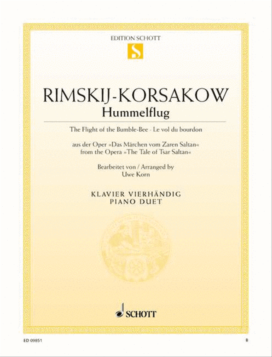 The Flight of the Bumble-Bee Piano Duet scores gallery preview page 1