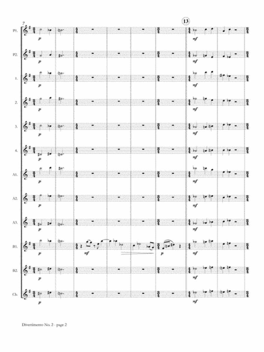 Divertimento No. 2 for Flute Choir