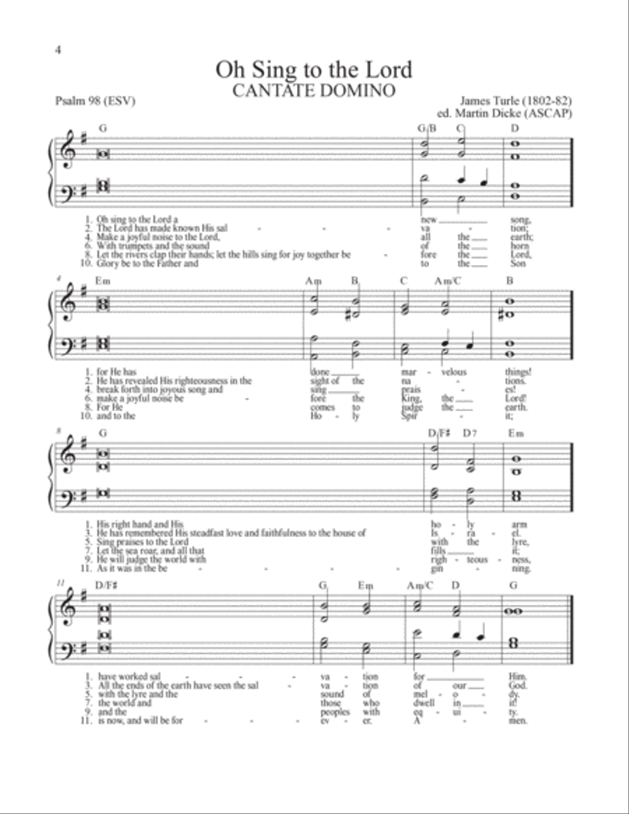 Seven Anglican Chants (SATB) 4-Part scores gallery preview page 4