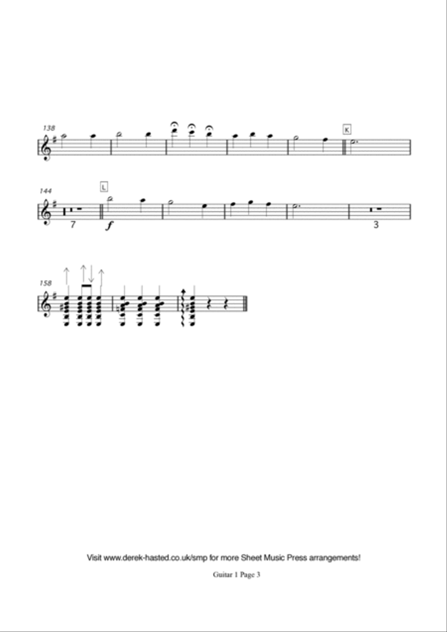 We Three Kings (Spanish Style!) - 4 guitars/large ensemble Large Ensemble scores gallery preview page 5