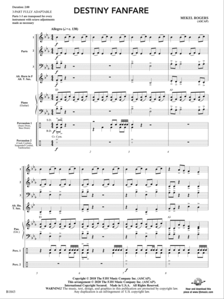 Destiny Fanfare: Score Concert Band scores gallery preview page 4