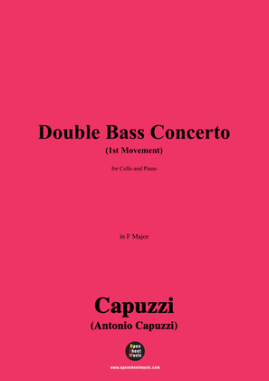 Book cover for Capuzzi-Double Bass Concerto(1st Movement),in F Major,for Cello and Piano