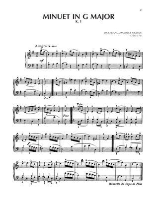 Book cover for Minuet In G Major, K. 1