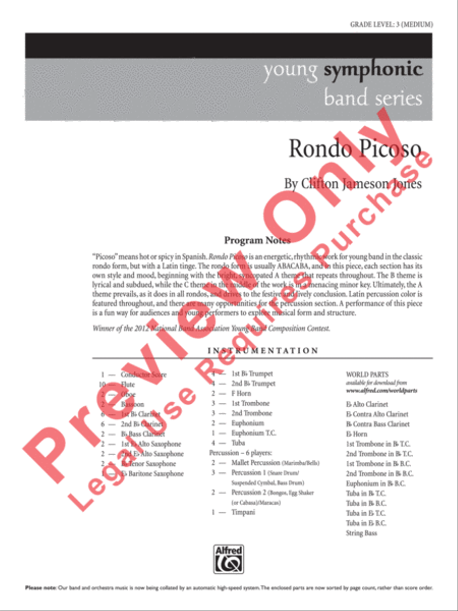 Rondo Picoso Concert Band scores gallery preview page 2