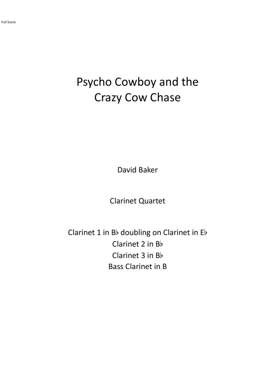 Psycho Cowboy and the Crazy Cow Chase Set of Parts scores gallery preview page 1