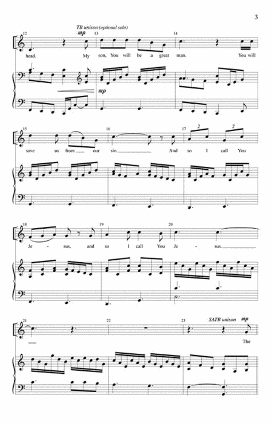 Call Him Jesus Call Him Jesus 4-Part scores gallery preview page 3