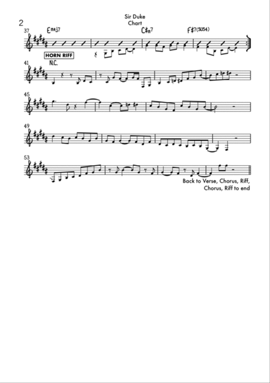 Sir Duke Tenor Saxophone scores gallery preview page 4