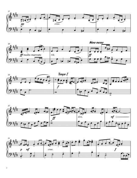 Serge Rachmaninoff 13 Prelude Op. 32 No. 3 (easy/intermediate piano) image number null