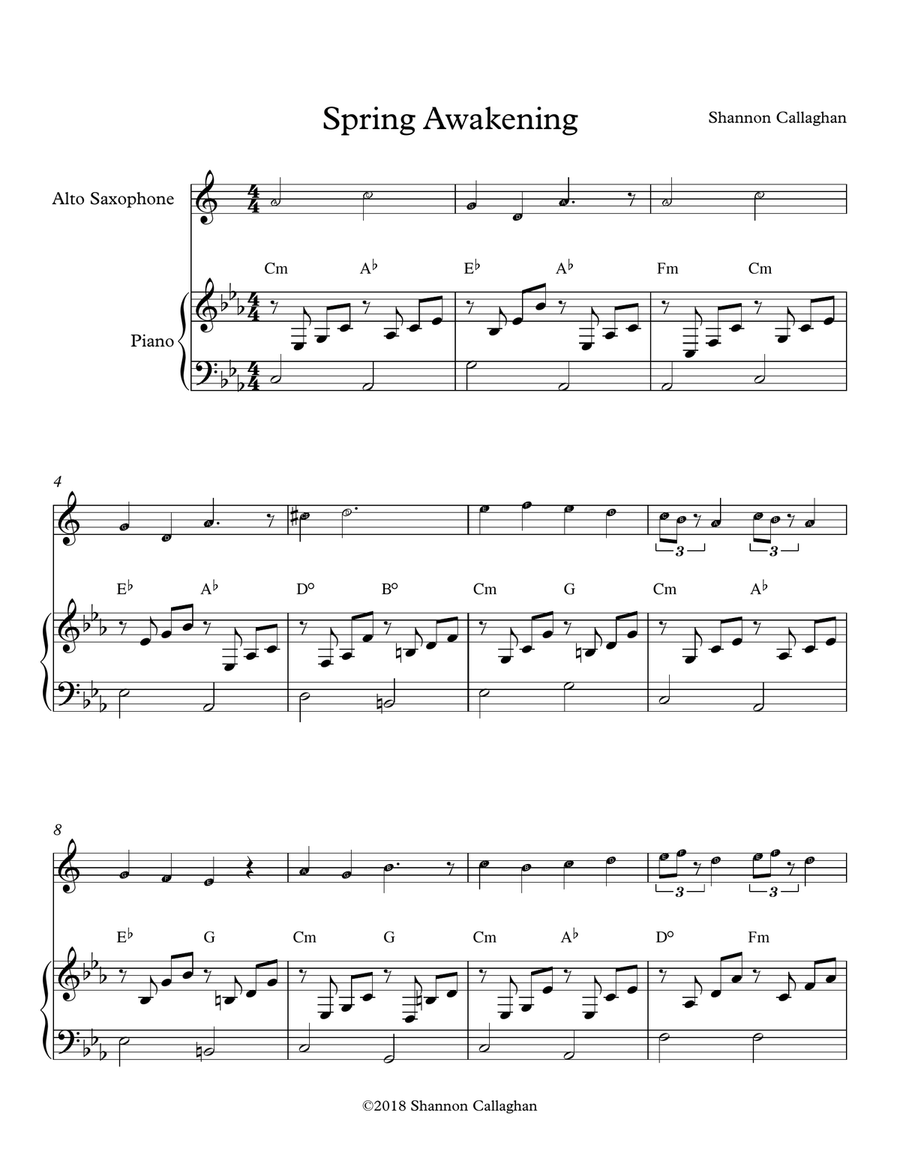 Spring Awakening Spring Awakening Woodwind Duet scores gallery preview page 1