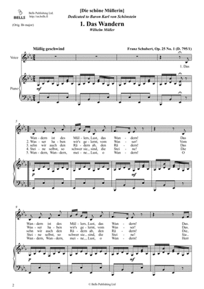 Das Wandern, Op. 25 No. 1 (E-flat Major)