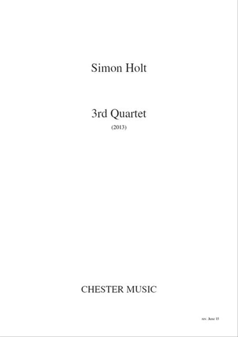 3rd Quartet 3rd Quartet String Quartet scores gallery preview page 1
