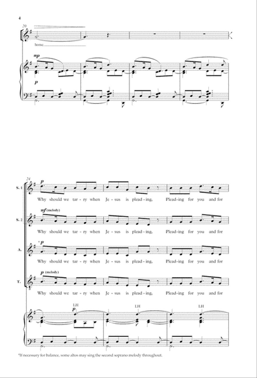 Softly and tenderly SSATB scores gallery preview page 4