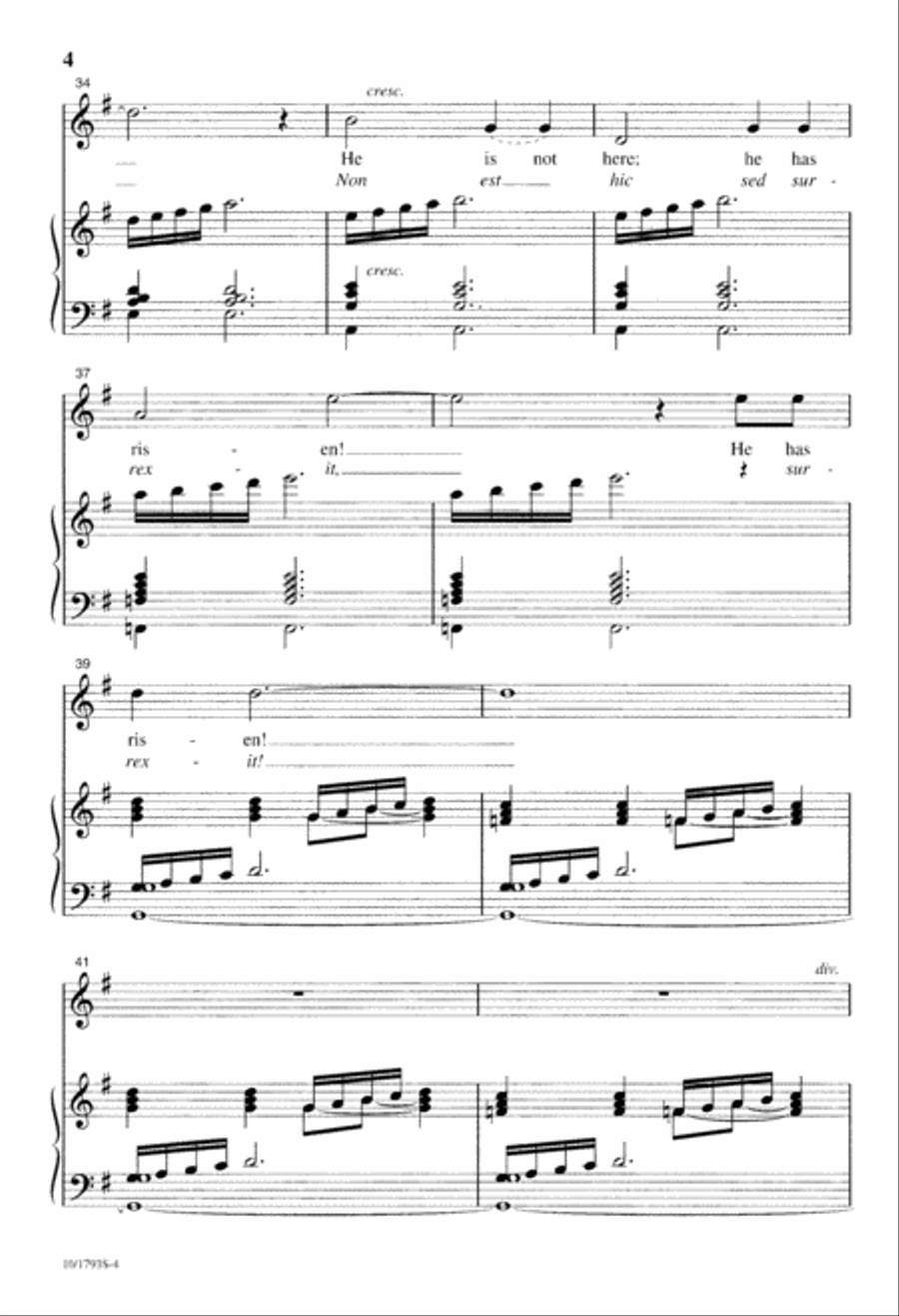 And on the Third Day, He Rose Again 4-Part scores gallery preview page 4