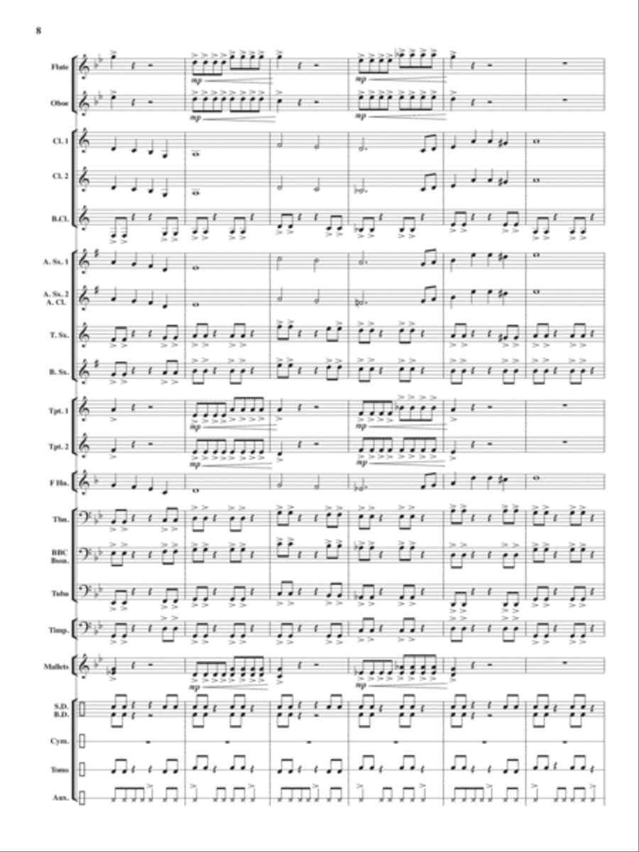 Renegade Dances Renegade Dances Concert Band scores gallery preview page 8