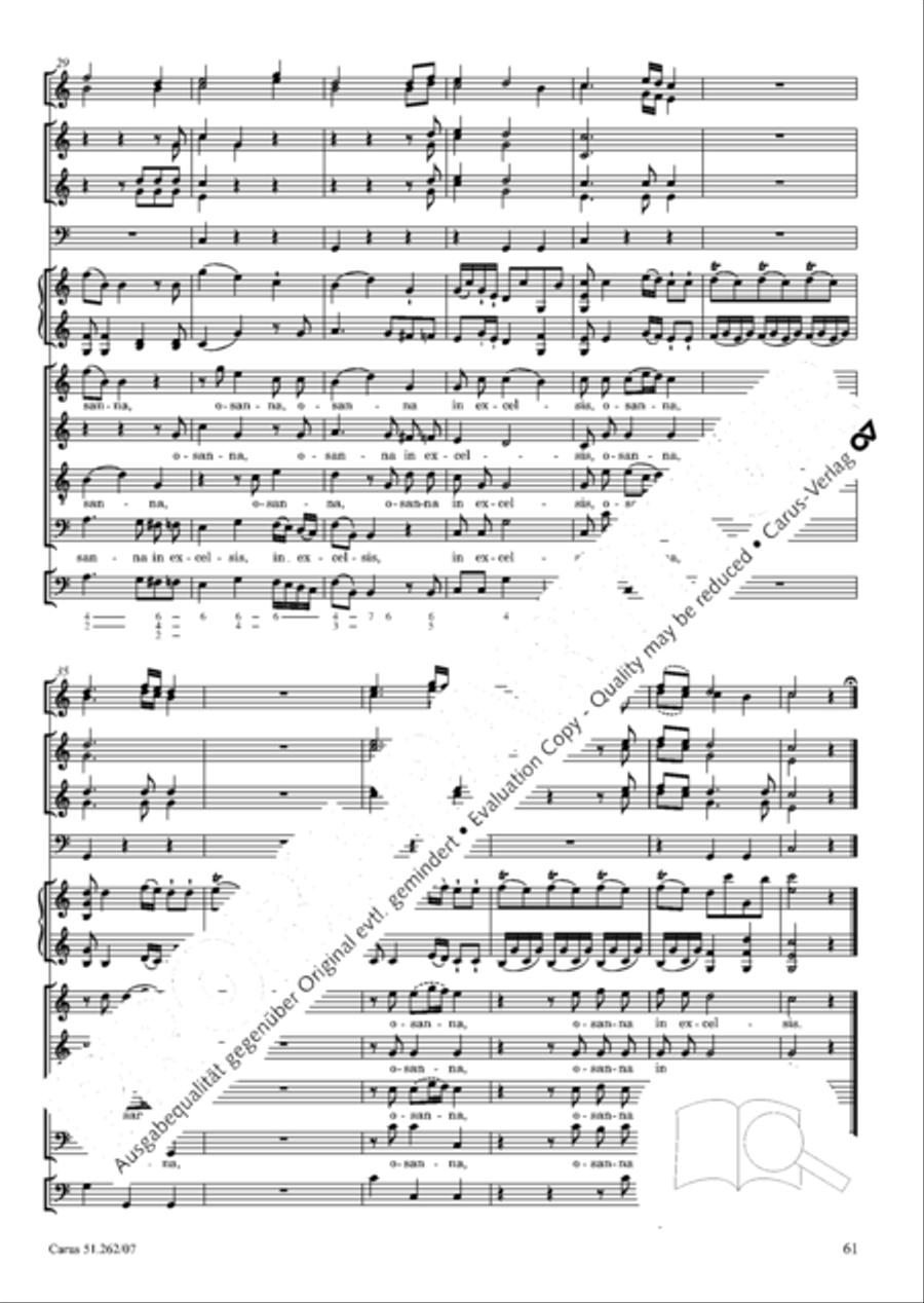 Missa longa in C major (Missa longa in C) 4-Part scores gallery preview page 62