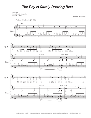 The Day Is Surely Drawing Near (Soprano and Tenor solos with Vocal Quartet (SATB)