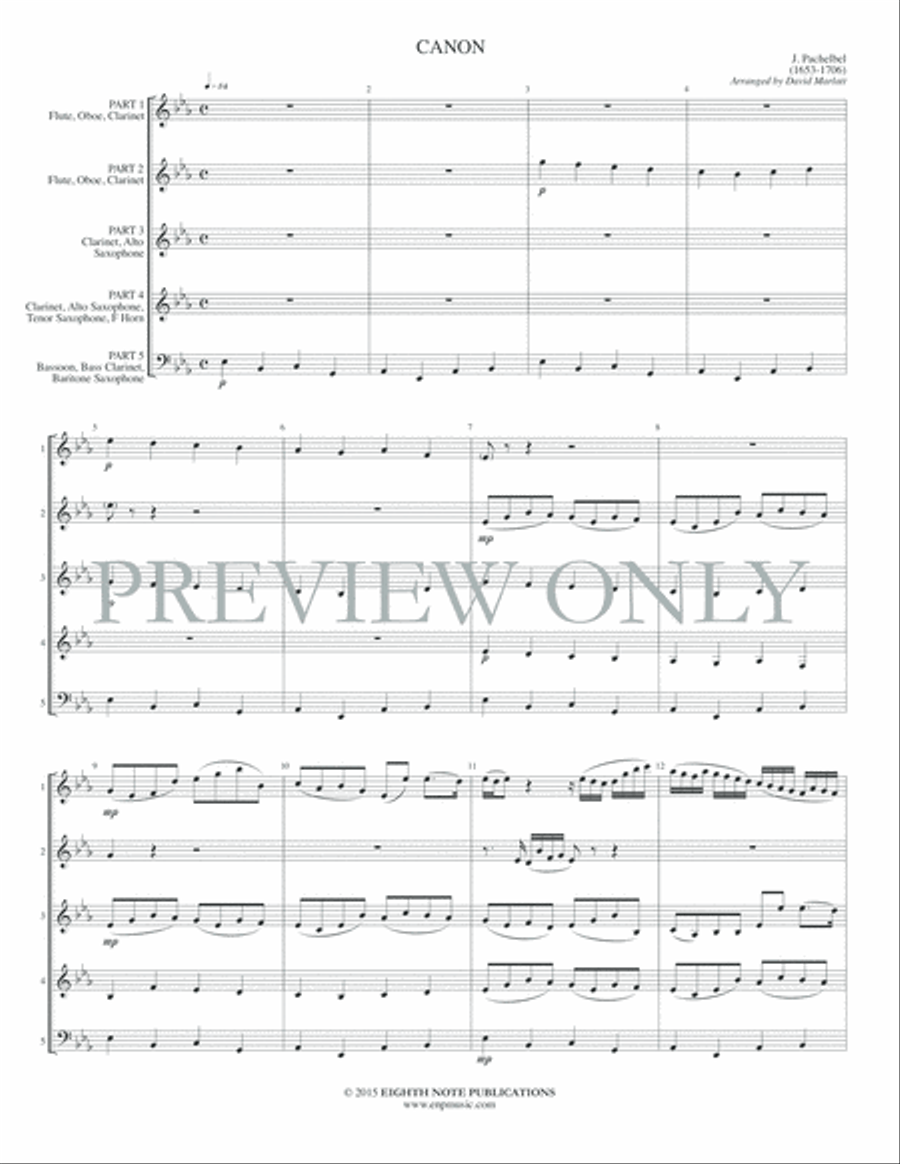 Canon Woodwind Ensemble scores gallery preview page 3