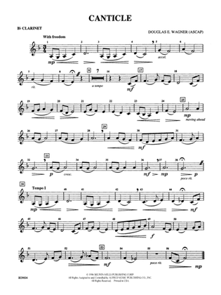 Canticle: 1st B-flat Clarinet