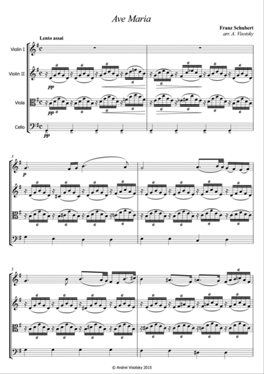 Ave Maria Ave Maria String Quartet scores gallery preview page 2