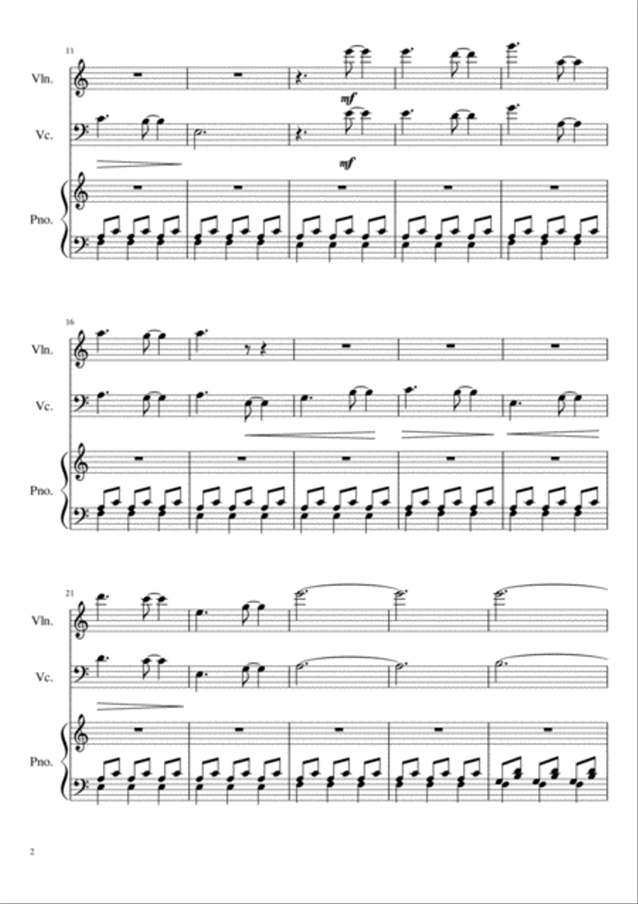 Downton Abbey - The Suite Piano Trio scores gallery preview page 2