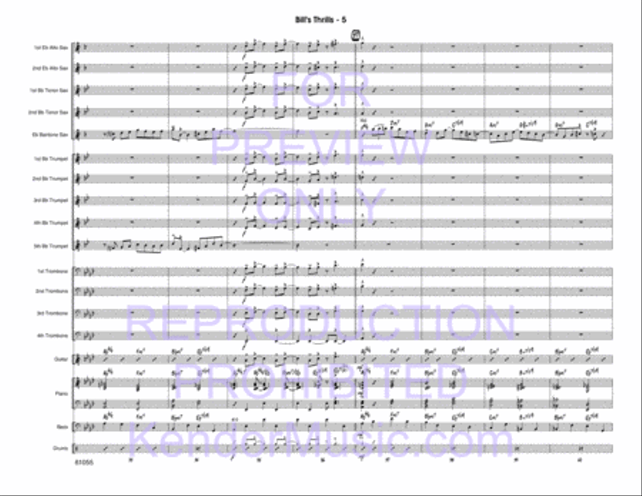 Bill's Thrills Jazz Ensemble scores gallery preview page 6