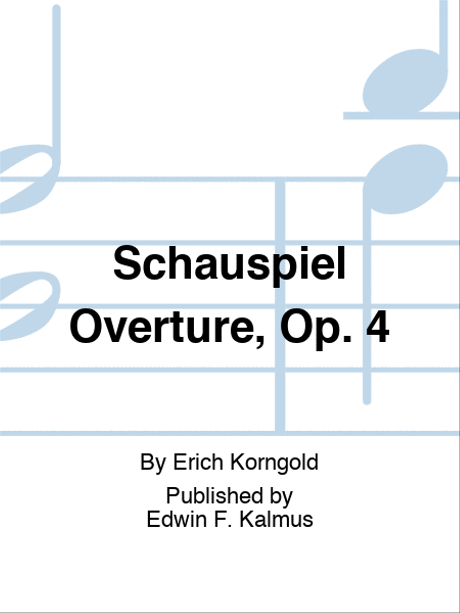 Schauspiel Overture, Op. 4 Set of Parts scores gallery preview page 1