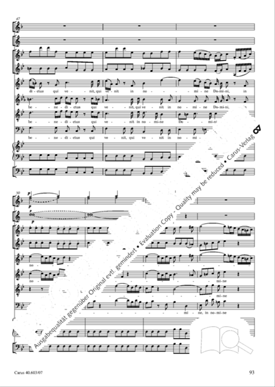 Grosse Orgelsolomesse in Es 4-Part scores gallery preview page 106