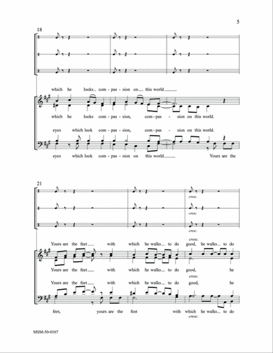 Yours Are the Hands Yours Are the Hands 4-Part scores gallery preview page 5