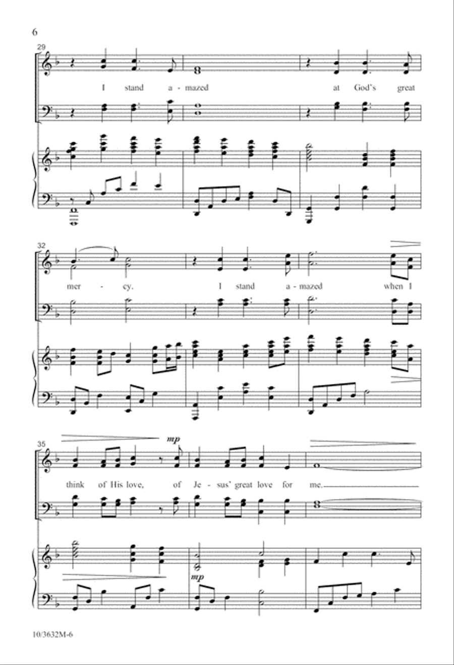 I Stand Amazed 4-Part scores gallery preview page 7