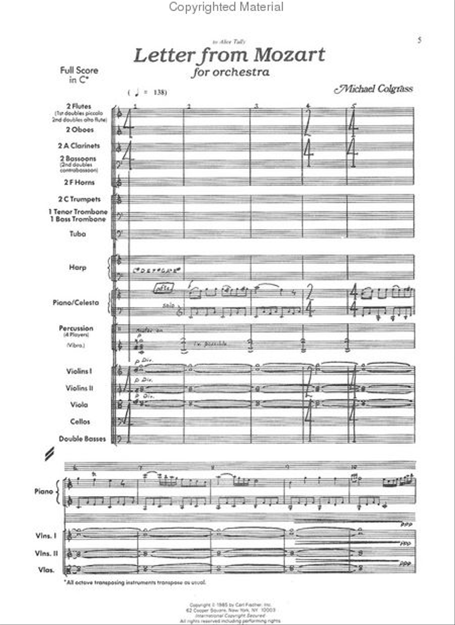 Letter From Mozart Orchestra scores gallery preview page 2