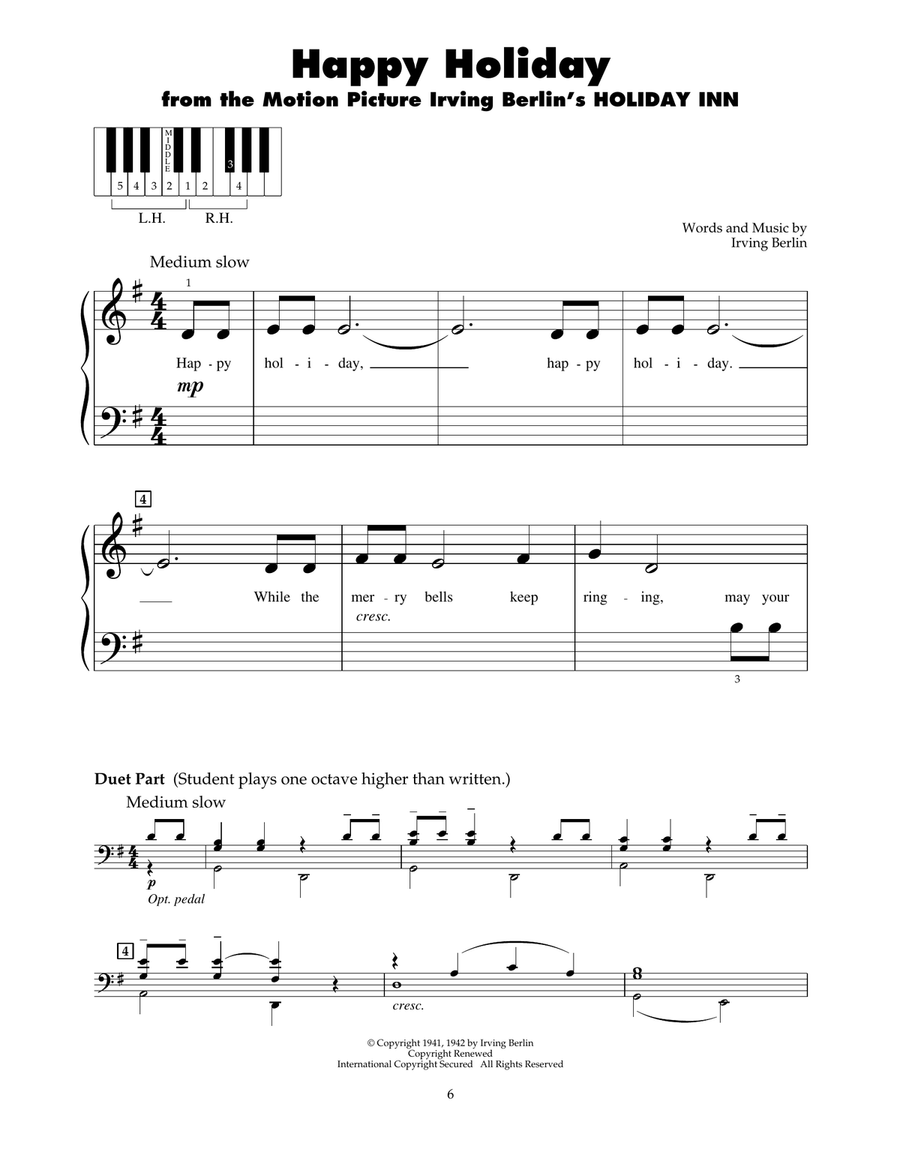 Happy Holiday Electronic Keyboard scores gallery preview page 1