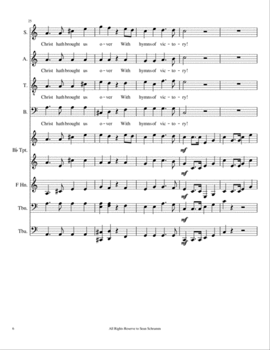 The Day of Resurrection 4-Part scores gallery preview page 6