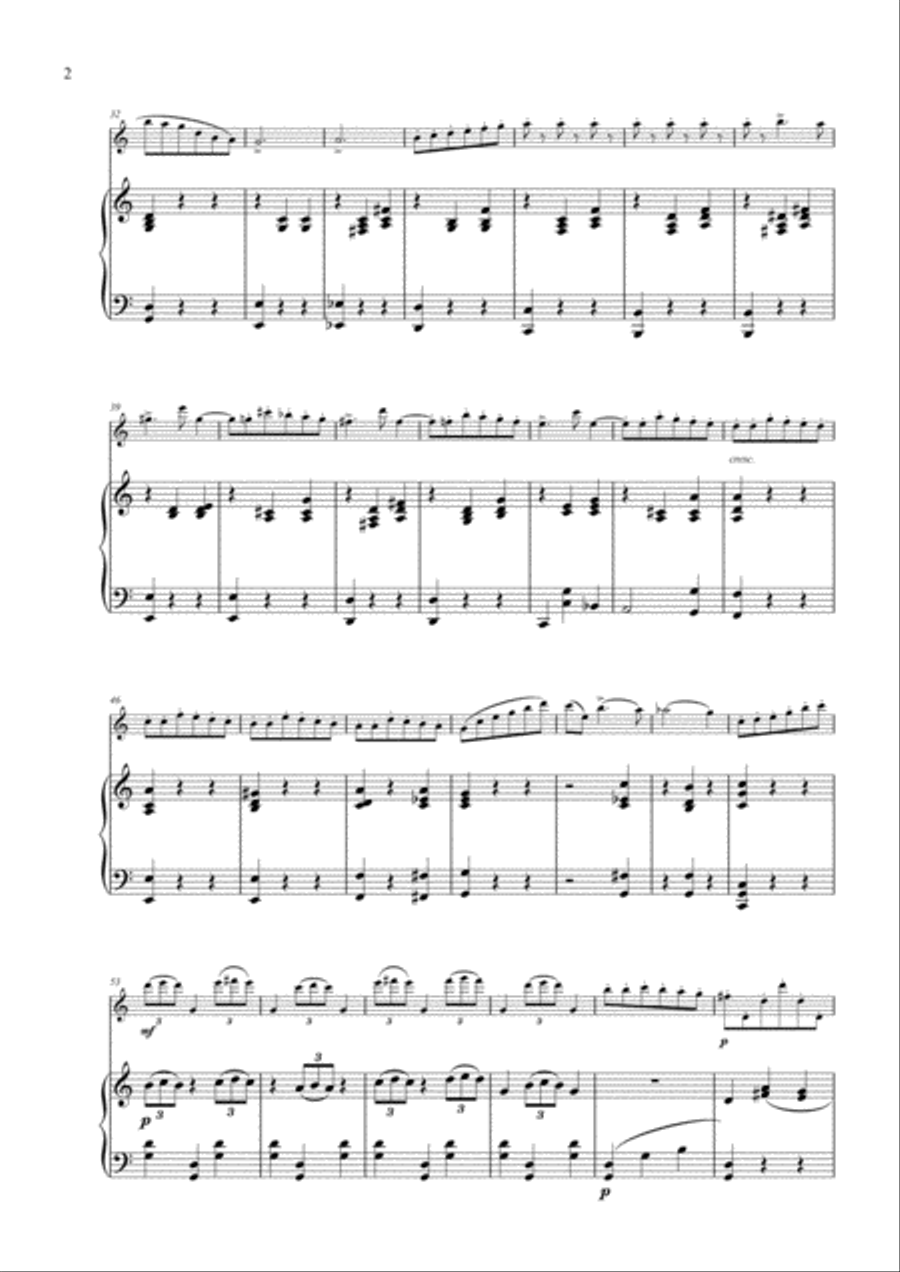 Valse - Scherzo op.34 for flute and piano Flute Solo scores gallery preview page 6
