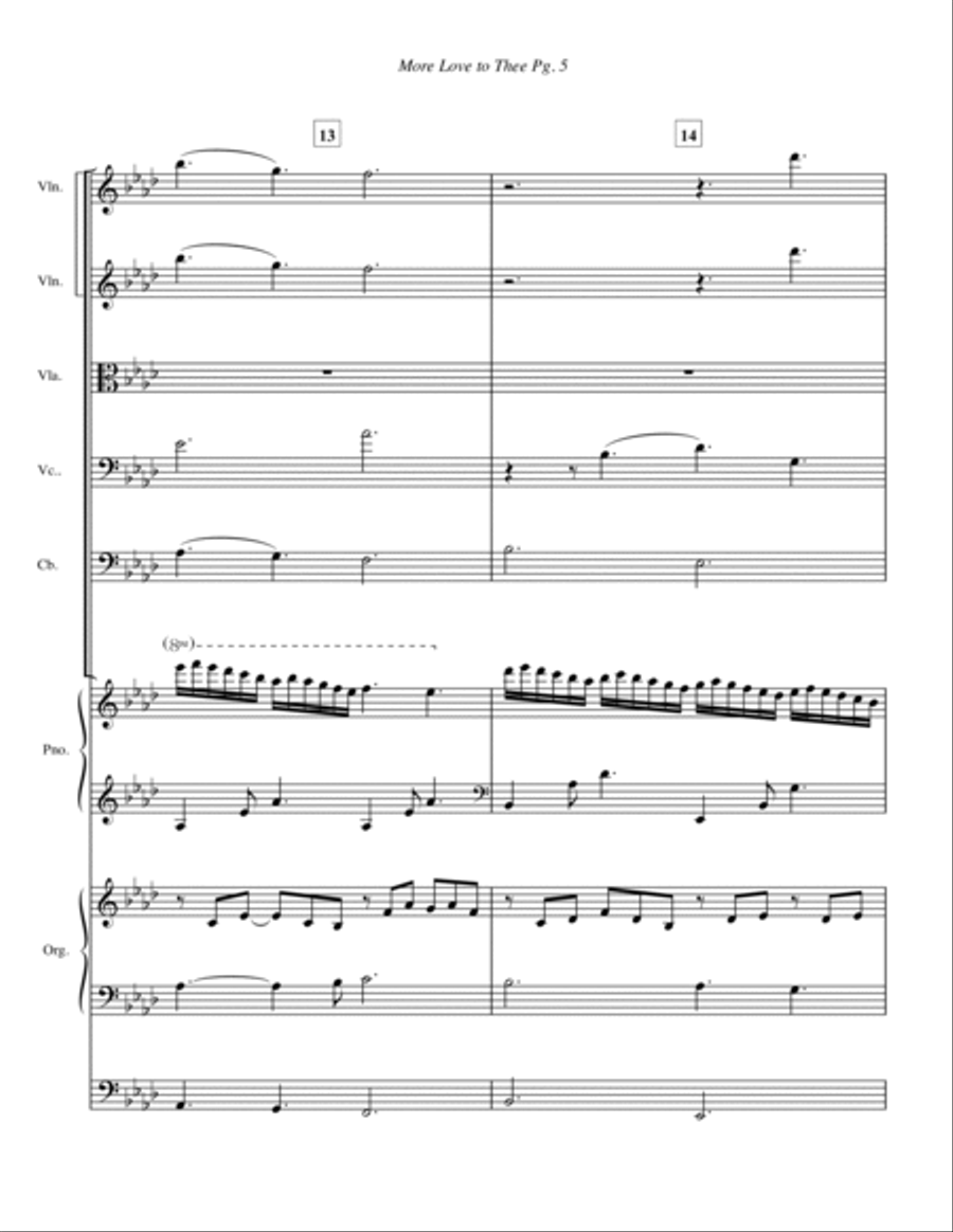 More Love to Thee2--Piano/Organ/Strings.pdf String Orchestra scores gallery preview page 6