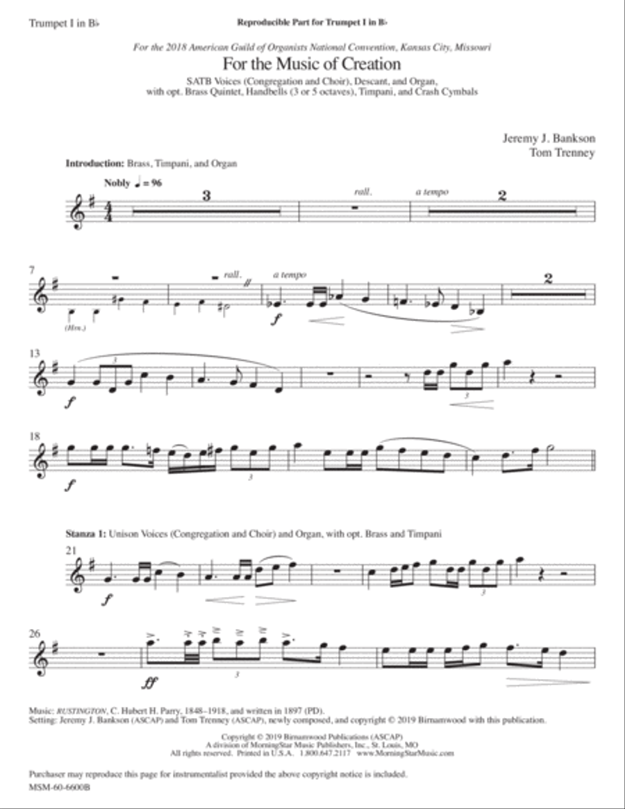 For the Music of Creation Choir scores gallery preview page 3