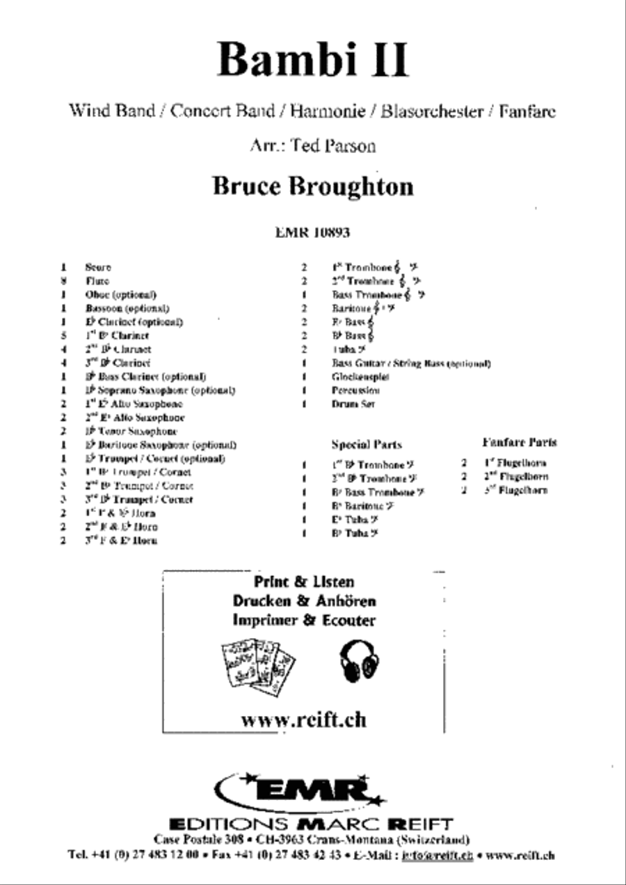 Bambi II Bambi II Concert Band scores gallery preview page 2