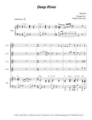 Book cover for Deep River (Saxophone Quartet and Piano)