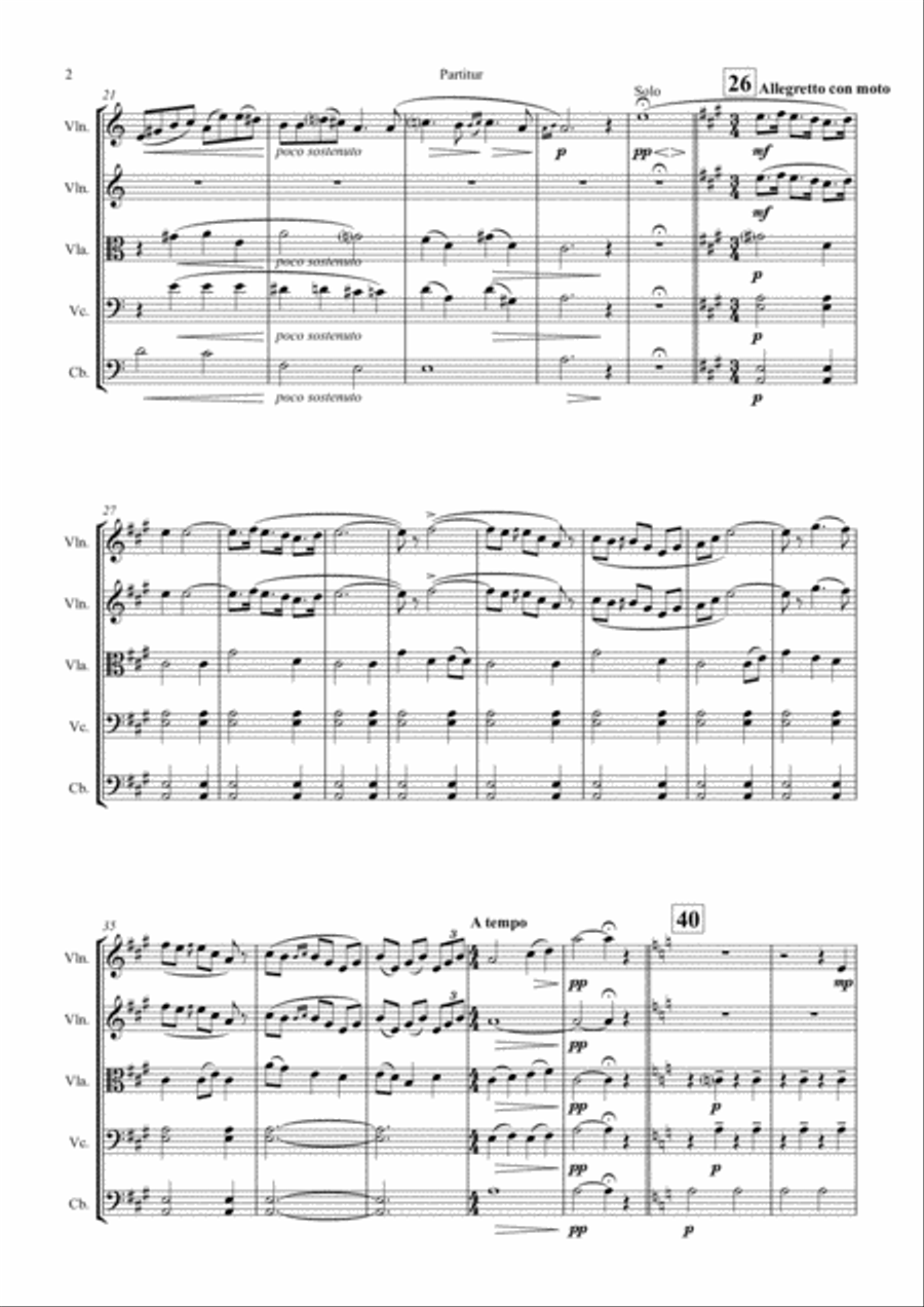 Solveig's Song - from Peer Gynt Suite - String Ouintet String Quartet scores gallery preview page 2