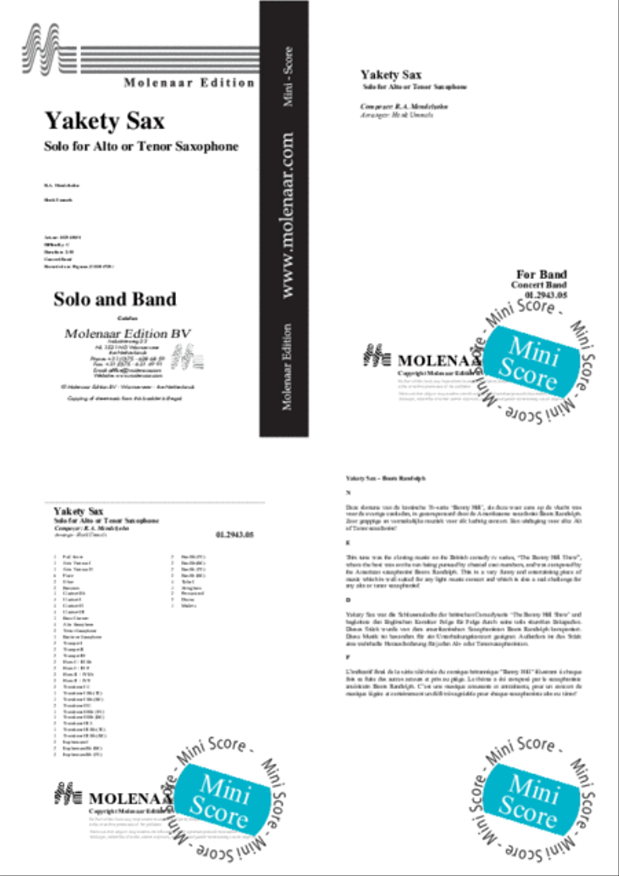 Yakety Sax Concert Band scores gallery preview page 2