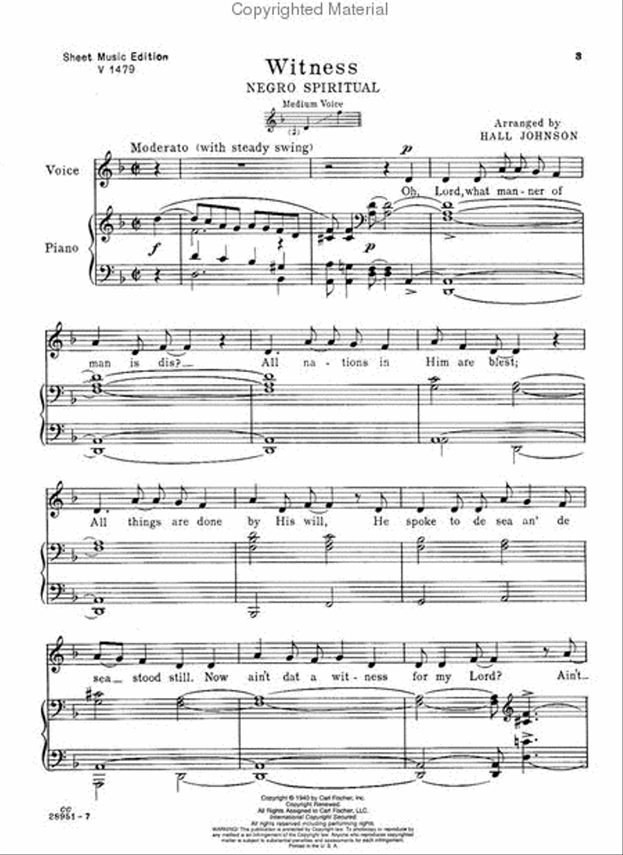 Witness (Spiritual) Voice scores gallery preview page 2