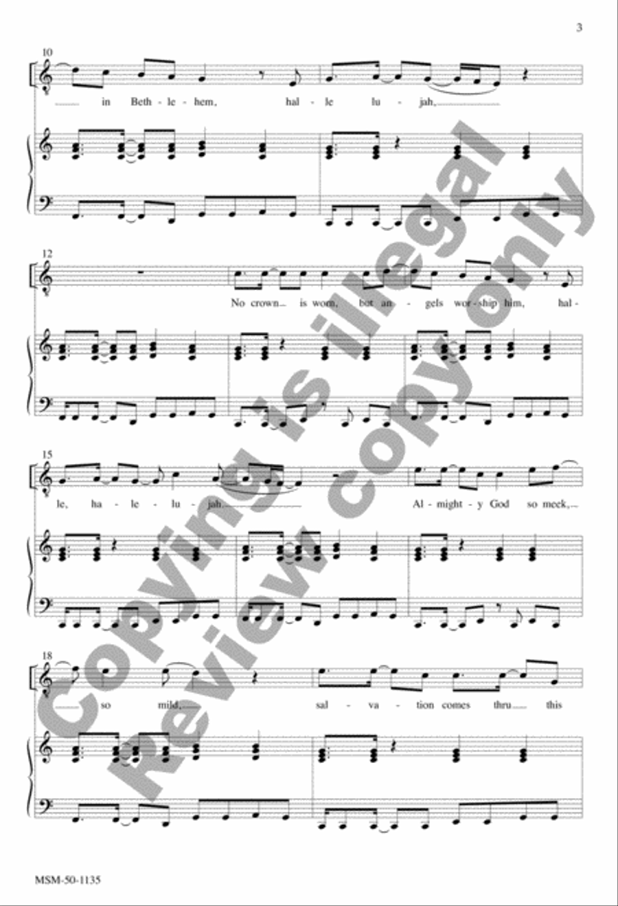 A King Is Born (Choral Score) TTBB scores gallery preview page 3